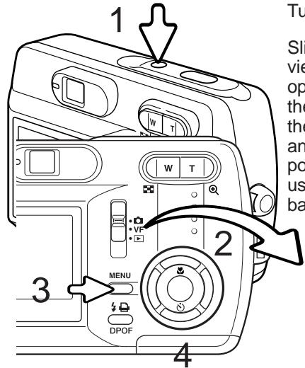 MINOLTA DIMAGE E323 - SETTING THE CAMERA TO RECORD IMAGES - 1
