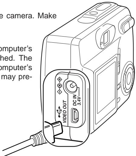 MINOLTA DIMAGE E323 - CONNECTING THE CAMERA TO A COMPUTER - 2