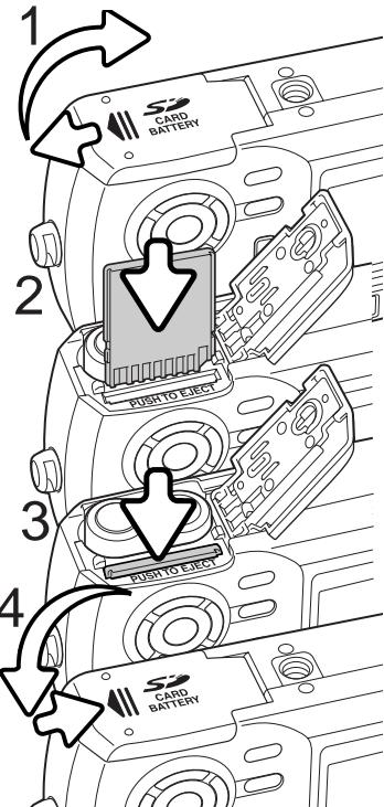 MINOLTA DIMAGE E323 - INSTALLING AND REMOVING A MEMORY CARD - 2