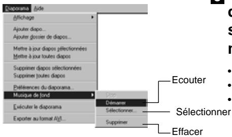 MINOLTA DIMAGE EX - Cliquer sur le fichier son qui a été sélectionné comme musique de fond (le nom du fichier est affiché en surbrillance), puis cliquer sur ouvrir - 1