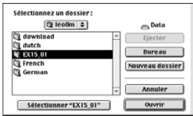 MINOLTA DIMAGE EX - Créer un nouveau dossier / avec le macintosh - 1