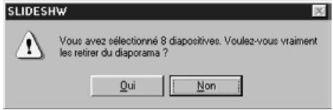 MINOLTA DIMAGE EX - Dans le menu diaporama, sélectionner supprimer les diapos sélectionnées. - 1