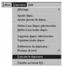 MINOLTA DIMAGE EX - Sélectionner présenter diaporama dans le menu diaporama. - 1