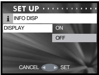MINOLTA DIMAGE G600 - Information display setup - 1