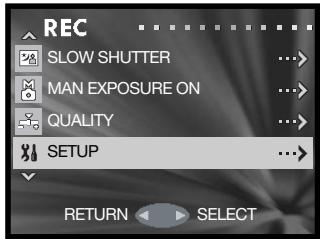 MINOLTA DIMAGE G600 - Navigating the setup menu - 5