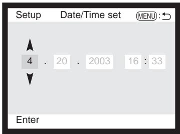 MINOLTA DIMAGE S414 - NAVIGATING THE SETUP MENU - 10