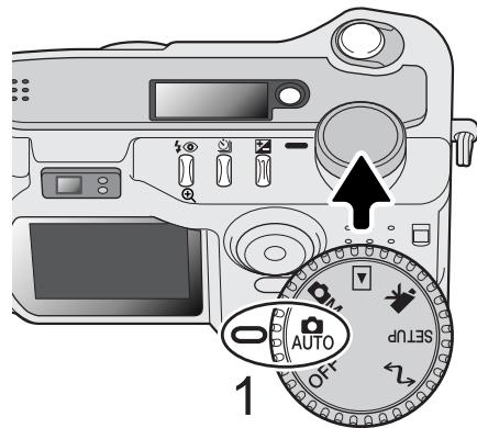MINOLTA DIMAGE S414 - SETTING THE CAMERA TO RECORD IMAGES AUTOMATICALLY - 1