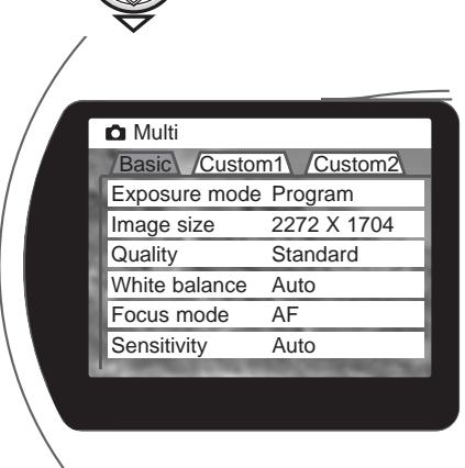 MINOLTA DIMAGE S414 - NAVIGATING THE MULTI-FUNCTION RECORDING MODE MENU - 6