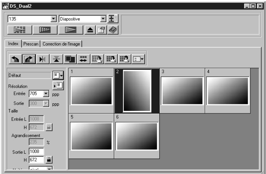 MINOLTA DIMAGE SCAN DUAL II AF-282OU - Rotation des vues de l'index - 1