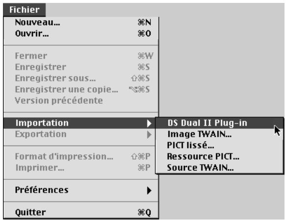 MINOLTA DIMAGE SCAN DUAL II AF-282OU - Lancement du plug-in - macintosh - 1