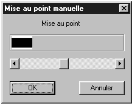 MINOLTA DIMAGE SCAN DUAL II AF-282OU - Faites coulisser le curseur jusqu'à ce que les lignes noires et grises atteignent leur longueur maximale. - 1