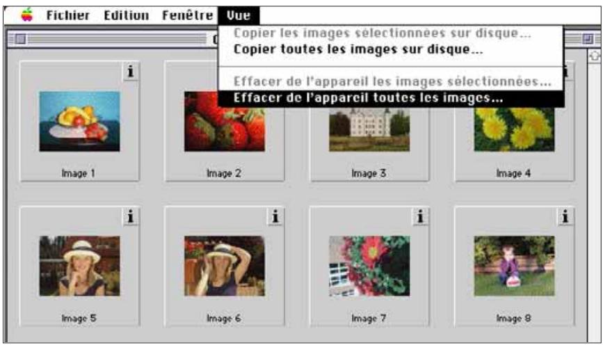 MINOLTA DIMAGE V - Suppression de TOUTES les IMAGES - 1