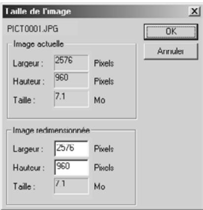 MINOLTA DIMAGE X - Redimensionner une image avant de l'enregistrer - 2