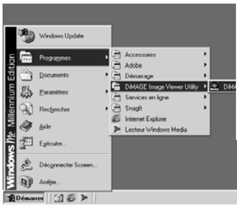 MINOLTA DIMAGE X - Démarrage du DiIMAGE image viewer utility - windows - 1