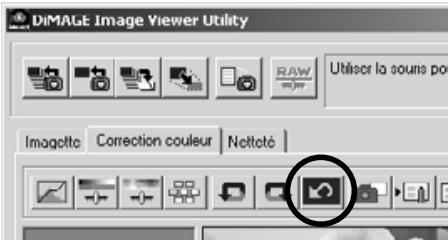 MINOLTA DIMAGE X - Réinitialisation de toutes les corrections d'image - 1
