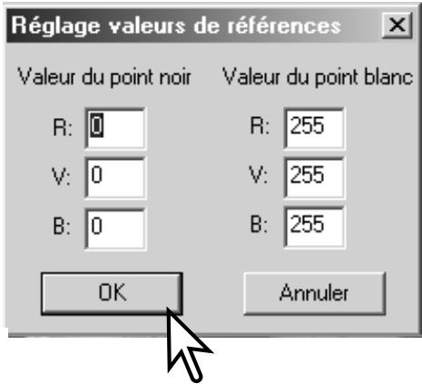 MINOLTA DIMAGE X - Réglage des valeurs du "point noir" et du "point blanc - 2