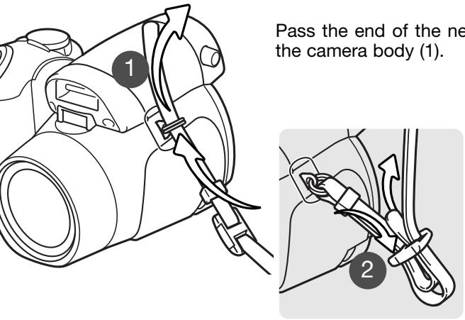 MINOLTA DIMAGE Z10 - ATTACHING THE STRAP AND LENS CAP - 1