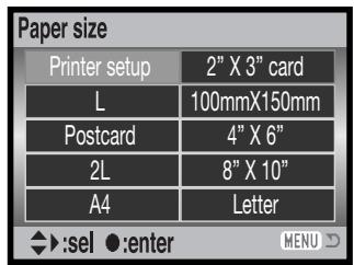MINOLTA DIMAGE Z10 - Paper size - 2