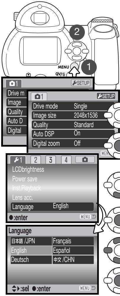 MINOLTA DIMAGE Z10 - SETTING THE MENU LANGUAGE - 1