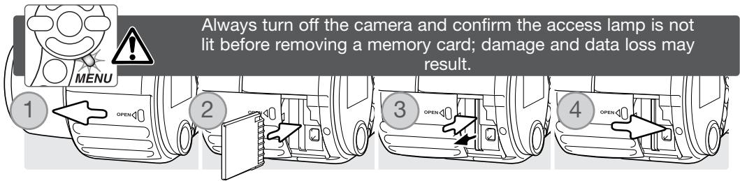 MINOLTA DIMAGE Z2 - Changing the memory card - 1