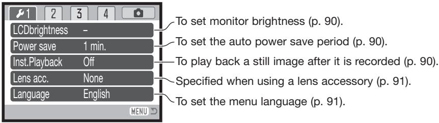 MINOLTA DIMAGE Z2 - Navigating the setup menu - 8