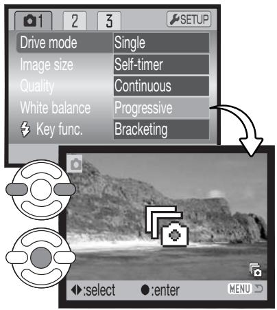 MINOLTA DIMAGE Z2 - Using the progressive-capture modes - 1