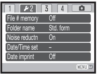 MINOLTA DIMAGE Z2 - File number (#) memory - 1