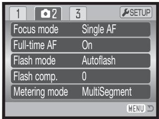 MINOLTA DIMAGE Z2 - Navigating the recording menus - 14