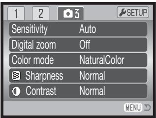 MINOLTA DIMAGE Z2 - Navigating the recording menus - 17