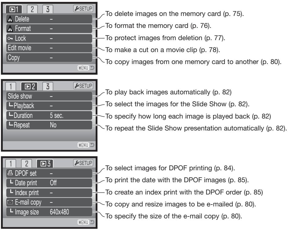 MINOLTA DIMAGE Z2 - Navigating the playback menu - 8