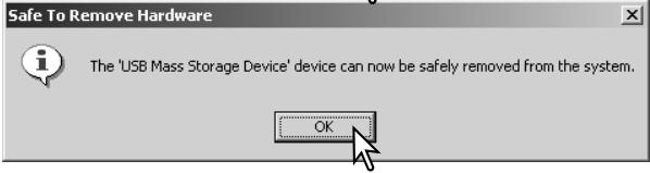 MINOLTA DIMAGE Z2 - Unplug or eject hardware - 3
