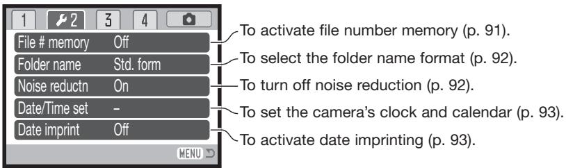 MINOLTA DIMAGE Z2 - Navigating the setup menu - 9