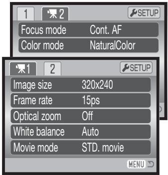 MINOLTA DIMAGE Z2 - Navigating the recording menus - 16