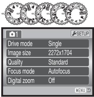 MINOLTA DIMAGE Z2 - Navigating the recording menus - 13