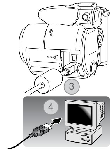 MINOLTA DIMAGE Z2 - Connecting the camera to a computer - 1