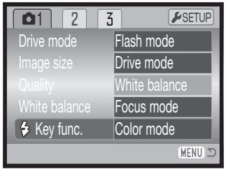 MINOLTA DIMAGE Z2 - Custom Key function - 1