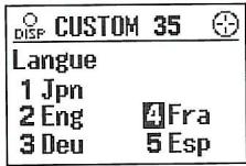 MINOLTA DYNAX 7 - Fonction 35 - langue - 1