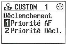 MINOLTA DYNAX 7 - Fonction 1 - priorité af/priorité déclenchement - 1