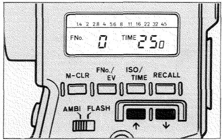 MINOLTA SPOTMETER F - SELECTION DE LA VITESSE D'OBTURATION - 2