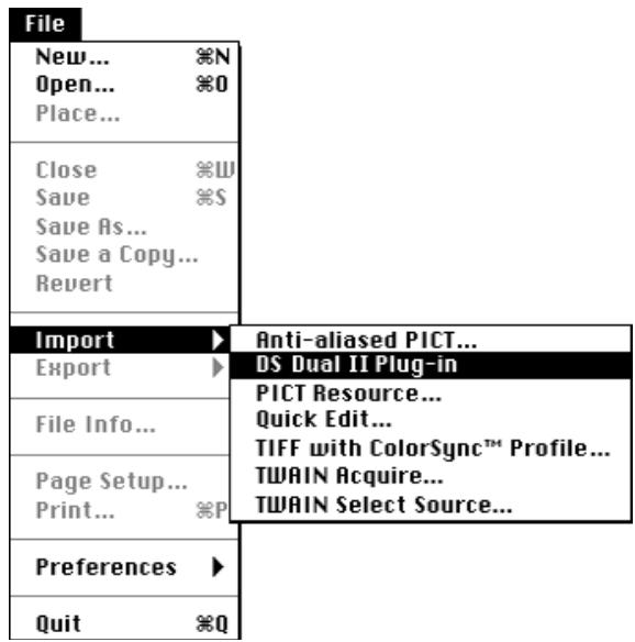 MINOLTA AF-2820U - Launching the Plug-in – Macintosh - 1