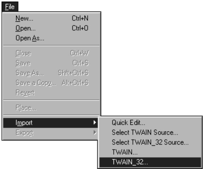 MINOLTA AF-2820U - Launching the TWAIN Driver – Windows - 3