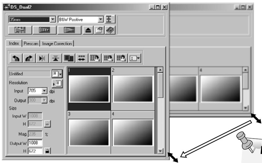 MINOLTA AF-2820U - Changing the Window Size - 1
