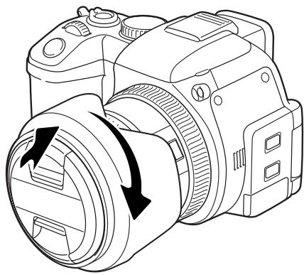 MINOLTA DIMAGE A200 - ATTACHING THE LENS HOOD - 2