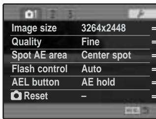 MINOLTA DIMAGE A200 - RECORDING MENU - 4