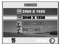 MINOLTA DIMAGE E 500 - Resizing an Image - 2