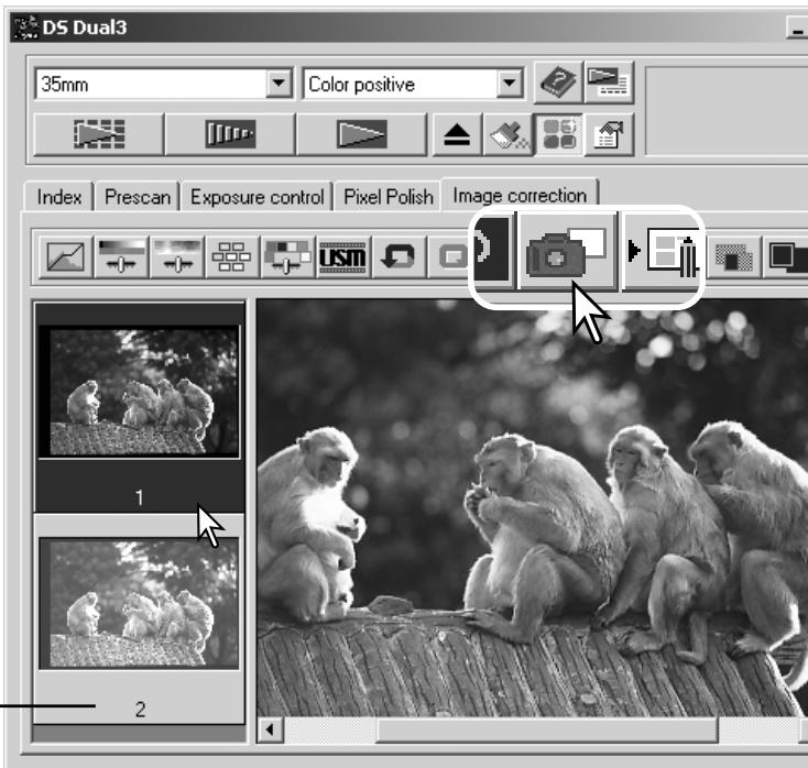 MINOLTA DIMAGE SCAN DUAL III - Tracking image corrections – Snapshot button - 1