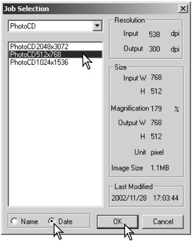 MINOLTA DIMAGE SCAN DUAL III - Making the final scan using Jobs - 3