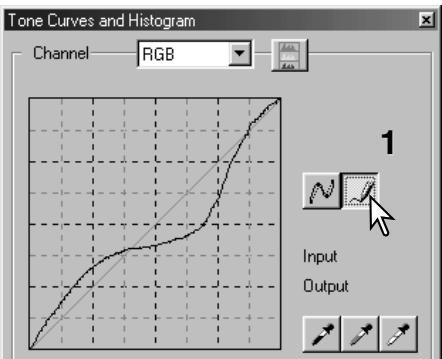 MINOLTA DIMAGE SCAN DUAL III - Drawing tone curves by freehand - 1
