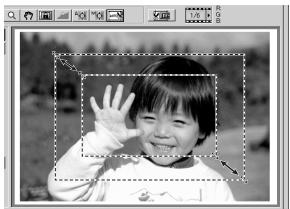 MINOLTA DIMAGE SCAN DUAL III - Prescanning the cropped area - 1