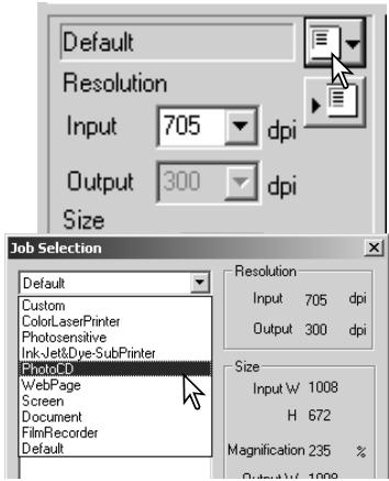 MINOLTA DIMAGE SCAN DUAL III - Making the final scan using Jobs - 2